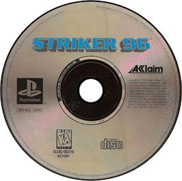 Artwork on the Disc for Striker '96 on the Sony Playstation.