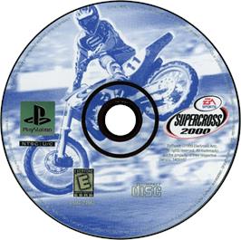 Artwork on the Disc for Supercross 2000 on the Sony Playstation.