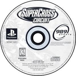 Artwork on the Disc for Supercross Circuit on the Sony Playstation.