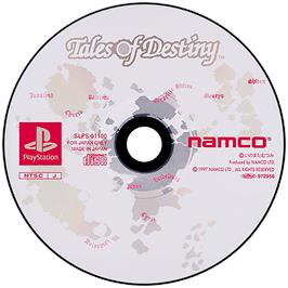 Artwork on the Disc for Tales of Destiny on the Sony Playstation.