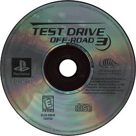 Artwork on the Disc for Test Drive: Off-Road 3 on the Sony Playstation.