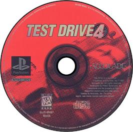 Artwork on the Disc for Test Drive 4 on the Sony Playstation.