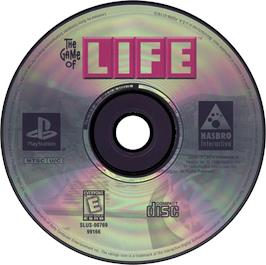 Artwork on the Disc for The Game of Life on the Sony Playstation.