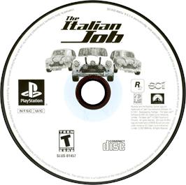 Artwork on the Disc for The Italian Job on the Sony Playstation.