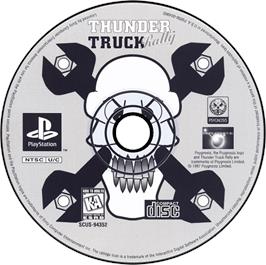 Artwork on the Disc for Thunder Truck Rally on the Sony Playstation.