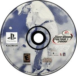 Artwork on the Disc for Tiger Woods PGA Tour 2000 on the Sony Playstation.