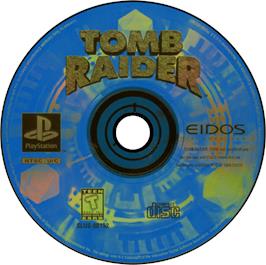 Artwork on the Disc for Tomb Raider: Chronicles on the Sony Playstation.