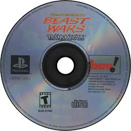 Artwork on the Disc for Transformers: Beast Wars Transmetals on the Sony Playstation.