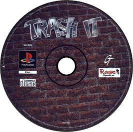 Artwork on the Disc for Trash It on the Sony Playstation.