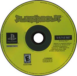 Artwork on the Disc for Turnabout on the Sony Playstation.