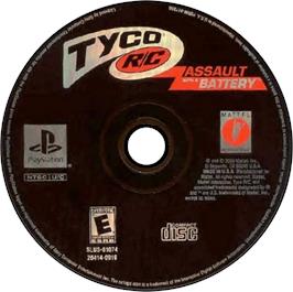 Artwork on the Disc for Tyco R/C: Assault with a Battery on the Sony Playstation.