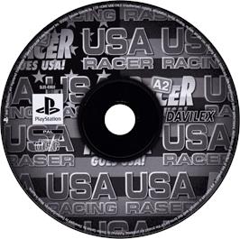 Artwork on the Disc for USA Racer on the Sony Playstation.