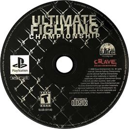Artwork on the Disc for Ultimate Fighting Championship on the Sony Playstation.