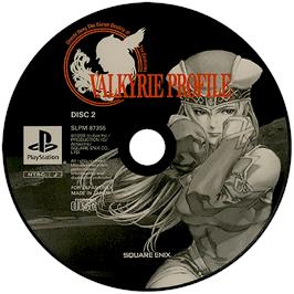 Artwork on the Disc for Valkyrie Profile on the Sony Playstation.