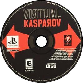 Artwork on the Disc for Virtual Kasparov on the Sony Playstation.