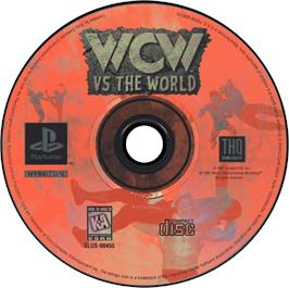 Artwork on the Disc for WCW vs. the World on the Sony Playstation.