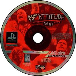 Artwork on the Disc for WWF Attitude on the Sony Playstation.