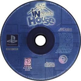 Artwork on the Disc for WWF in Your House on the Sony Playstation.
