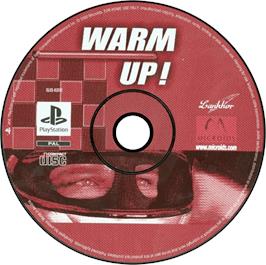 Artwork on the Disc for Warm Up! on the Sony Playstation.