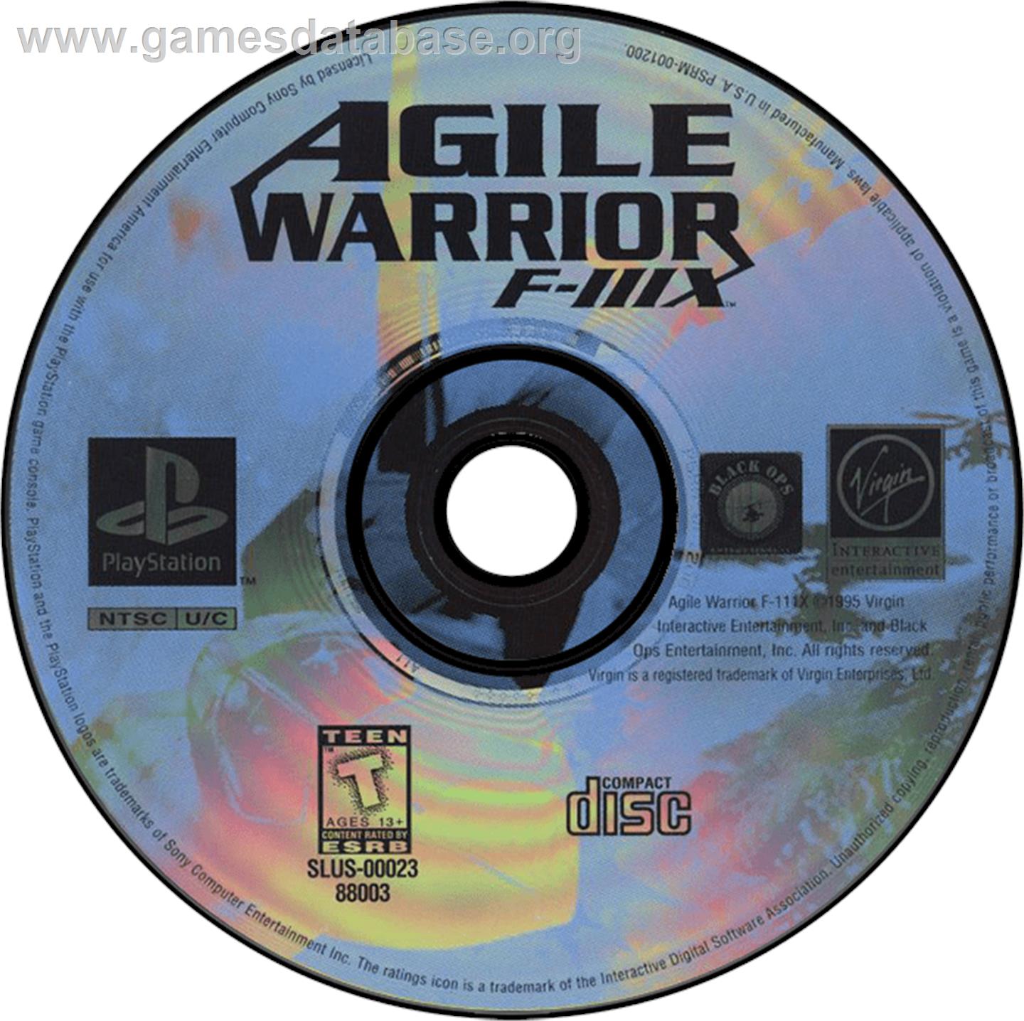 Agile Warrior: F-111X - Sony Playstation - Artwork - Disc