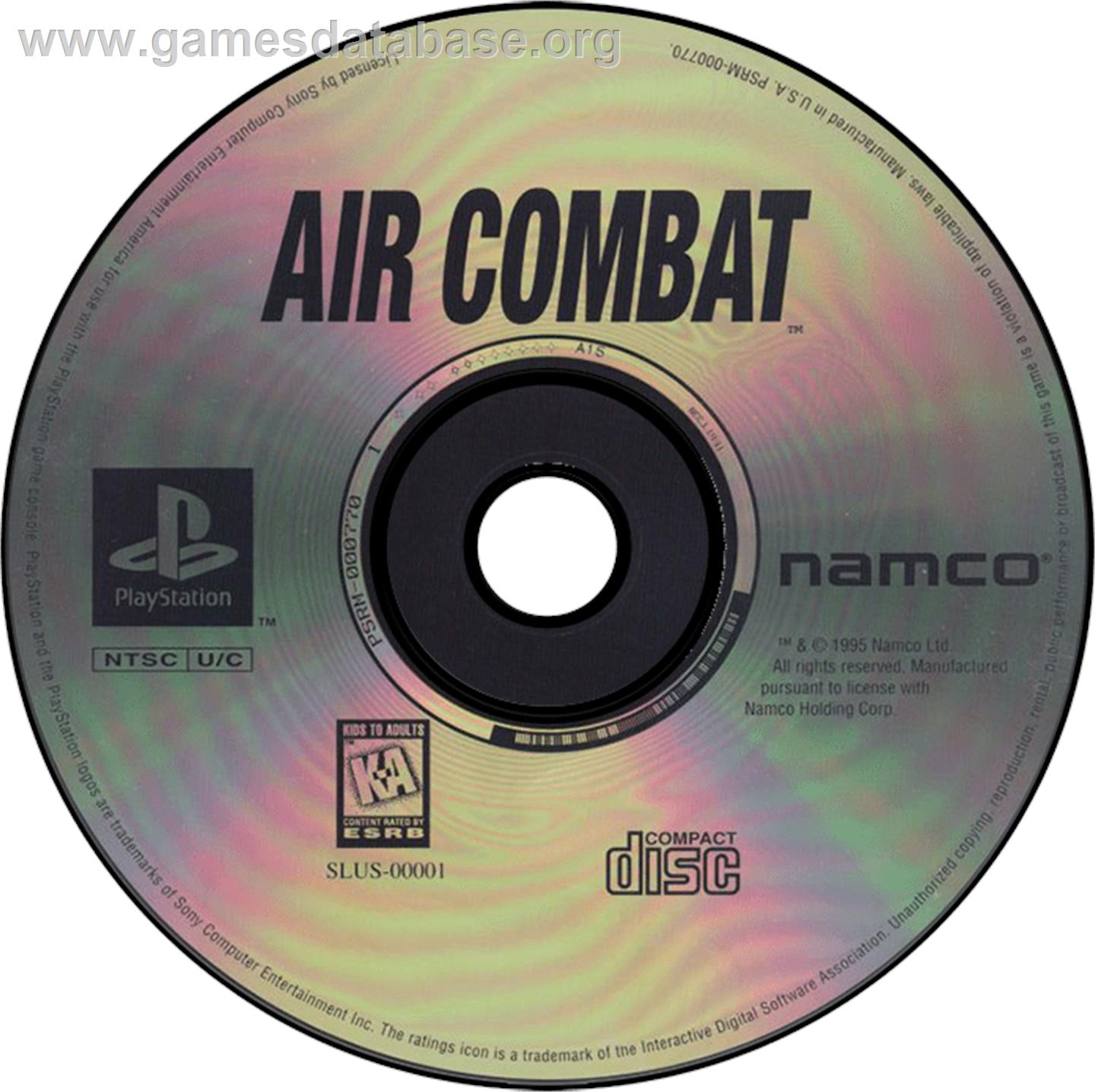 Air Combat - Sony Playstation - Artwork - Disc
