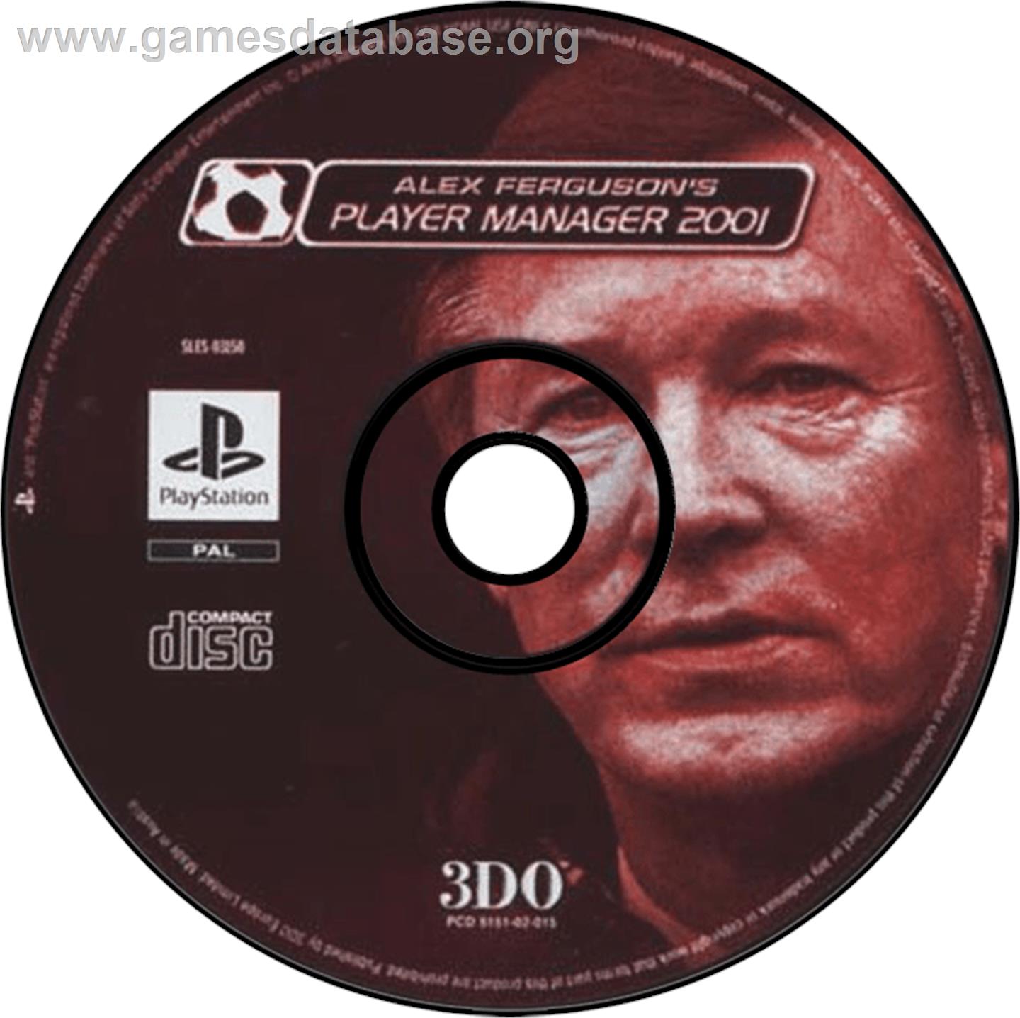 Alex Ferguson's Player Manager 2001 - Sony Playstation - Artwork - Disc
