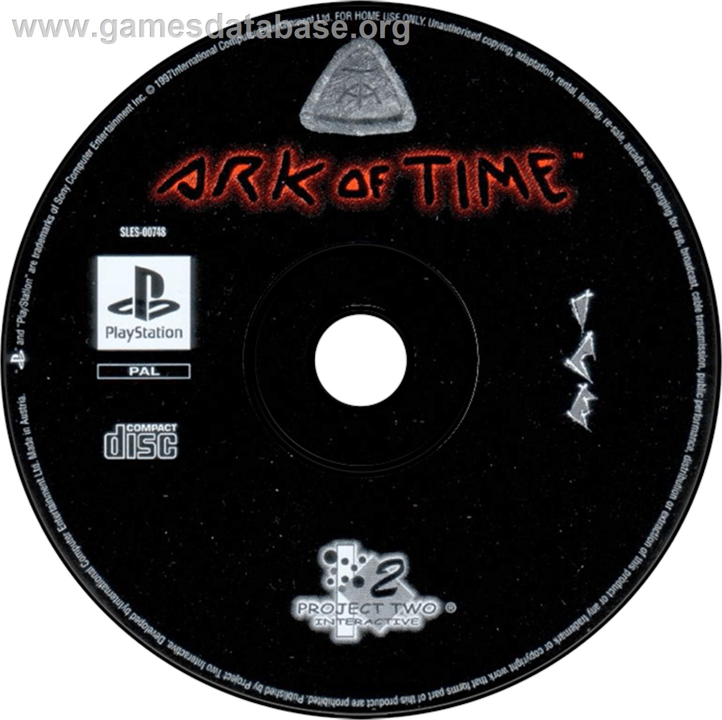 Ark of Time - Sony Playstation - Artwork - Disc