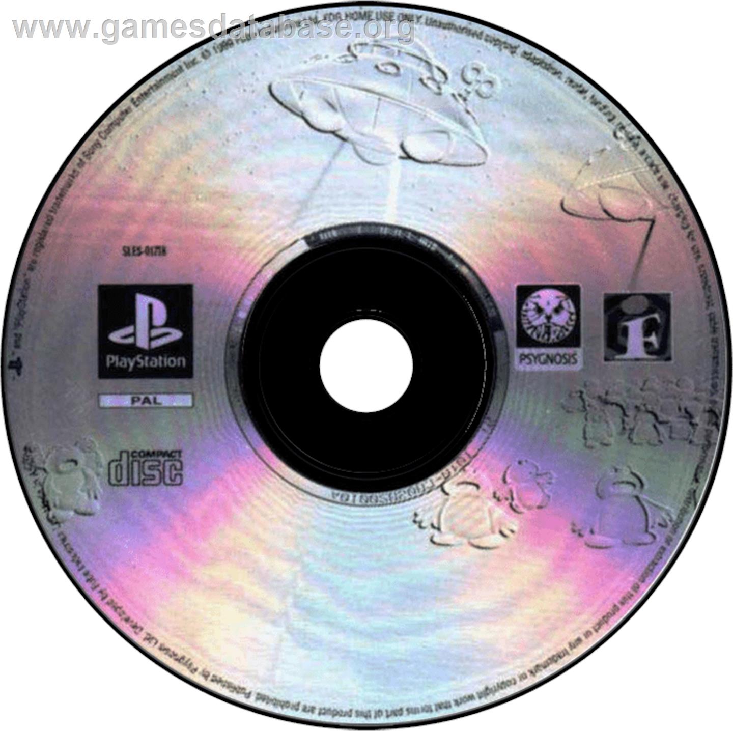 Attack of the Saucerman - Sony Playstation - Artwork - Disc