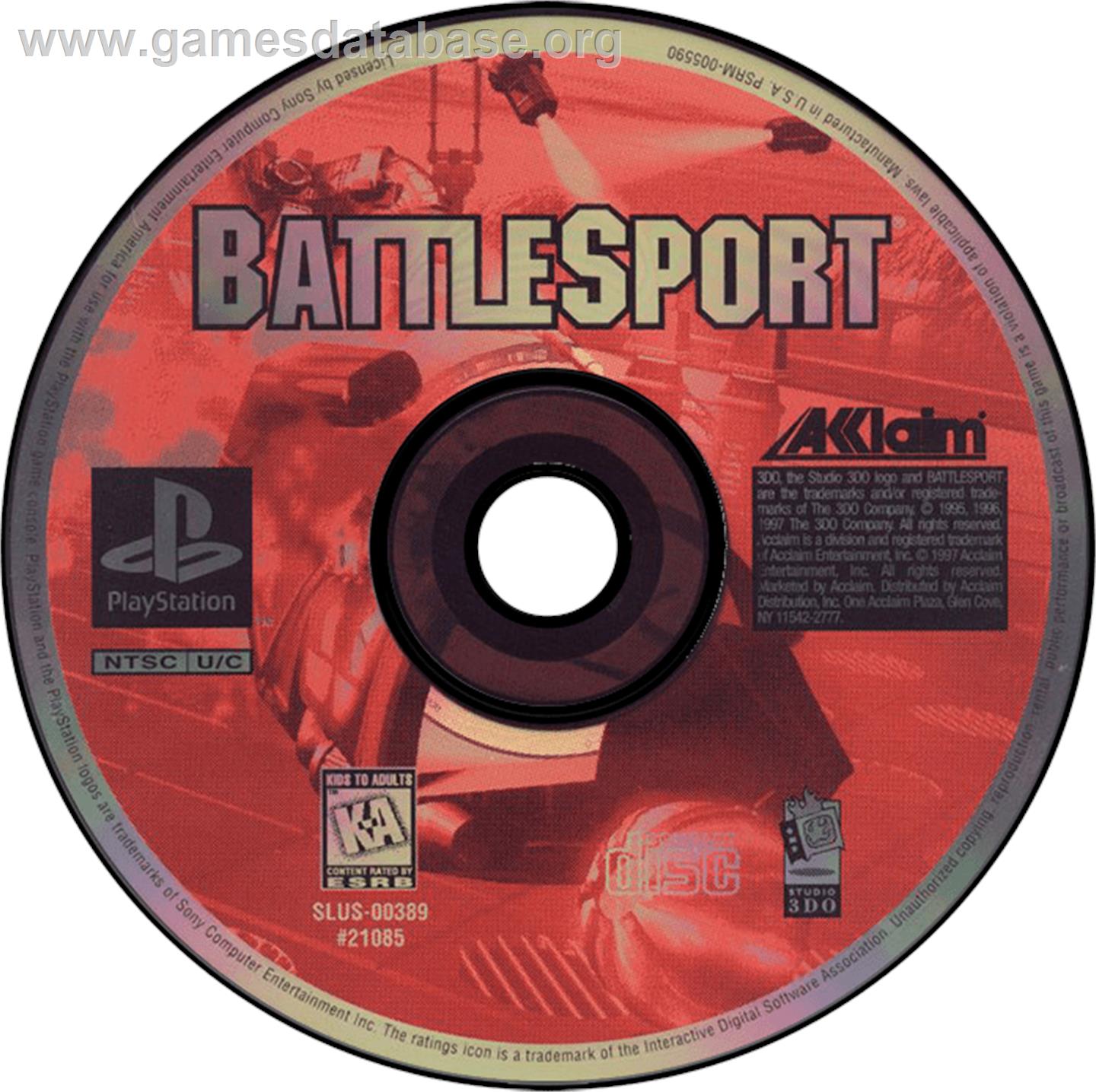 Battlesport - Sony Playstation - Artwork - Disc