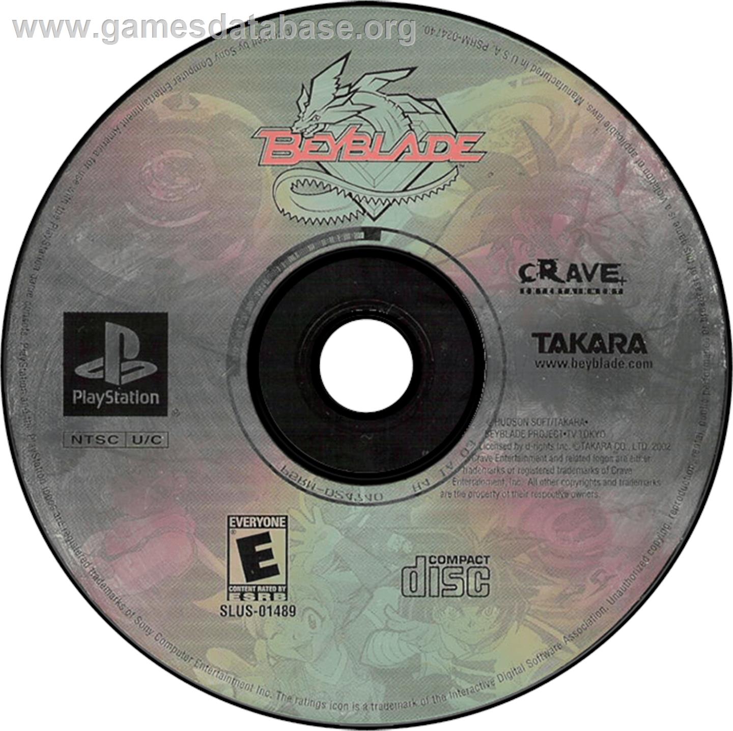 Beyblade - Sony Playstation - Artwork - Disc