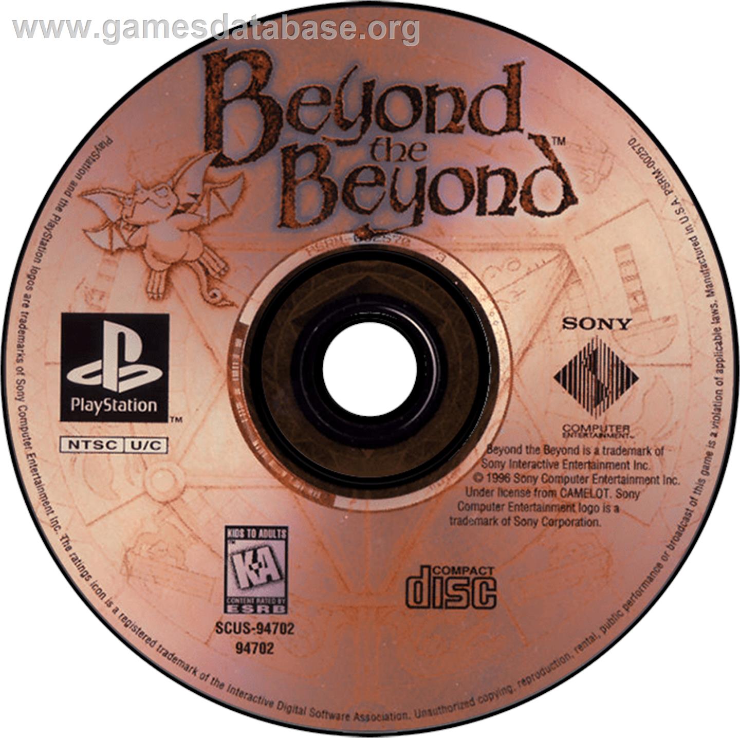 Beyond the Beyond - Sony Playstation - Artwork - Disc