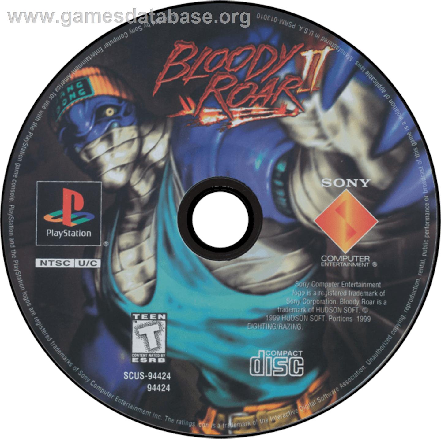 Bloody Roar II - Sony Playstation - Artwork - Disc
