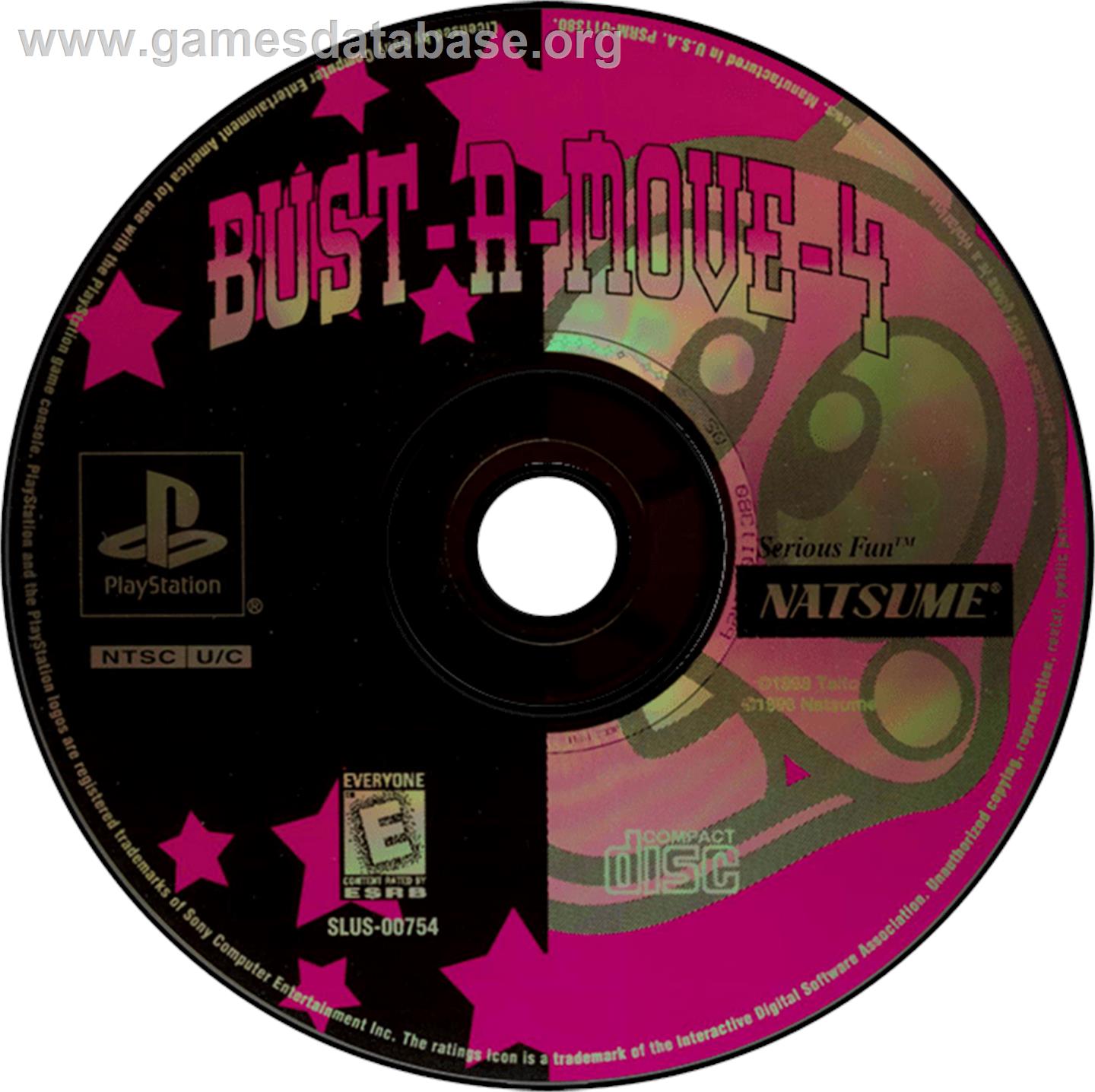 Bust-A-Move 4 - Sony Playstation - Artwork - Disc