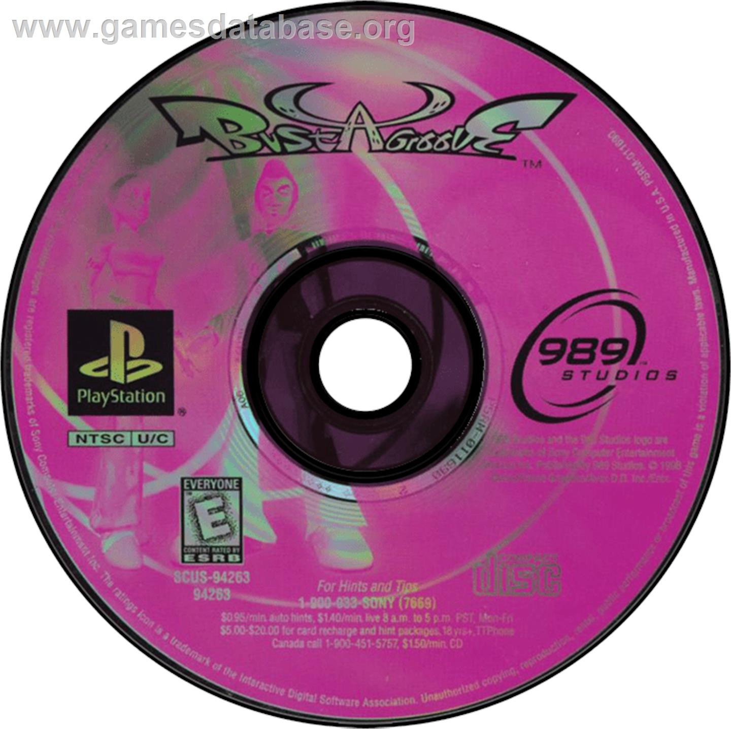 Bust A Groove - Sony Playstation - Artwork - Disc