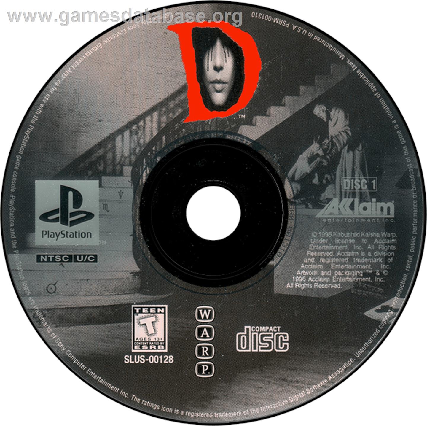 D - Sony Playstation - Artwork - Disc