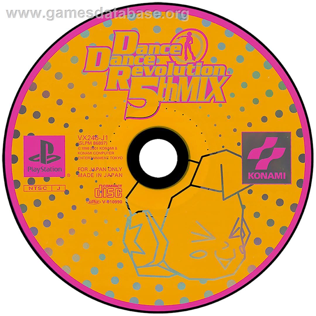 Dance Dance Revolution 5th Mix - Sony Playstation - Artwork - Disc
