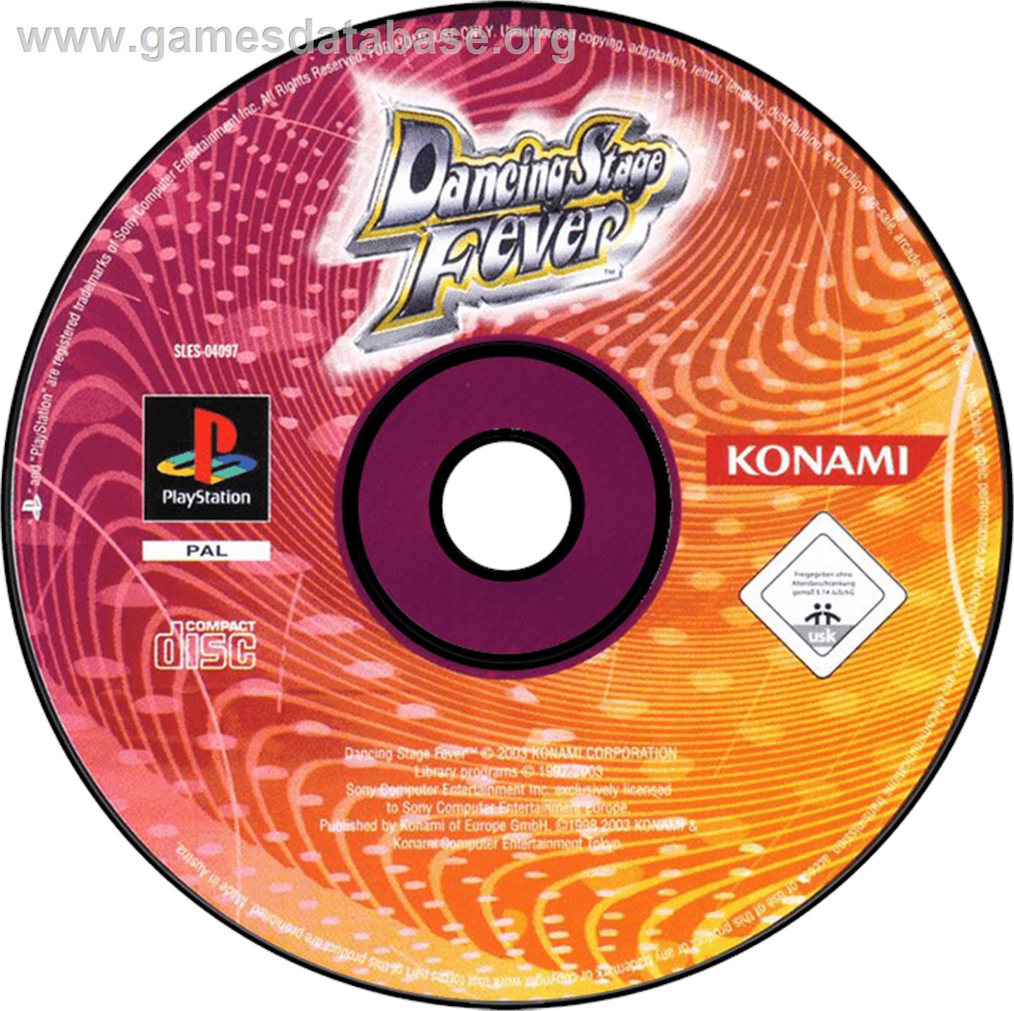 Dancing Stage Fever - Sony Playstation - Artwork - Disc