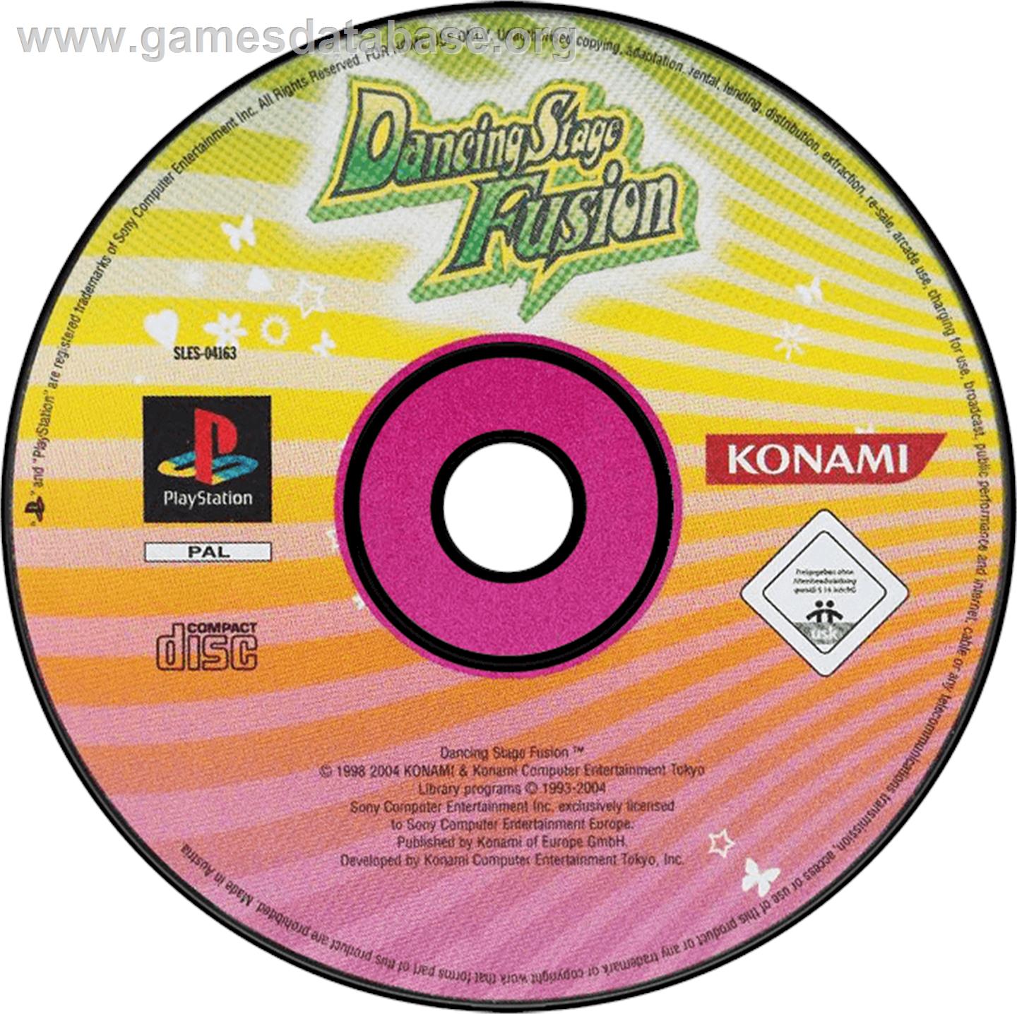 Dancing Stage Fusion - Sony Playstation - Artwork - Disc