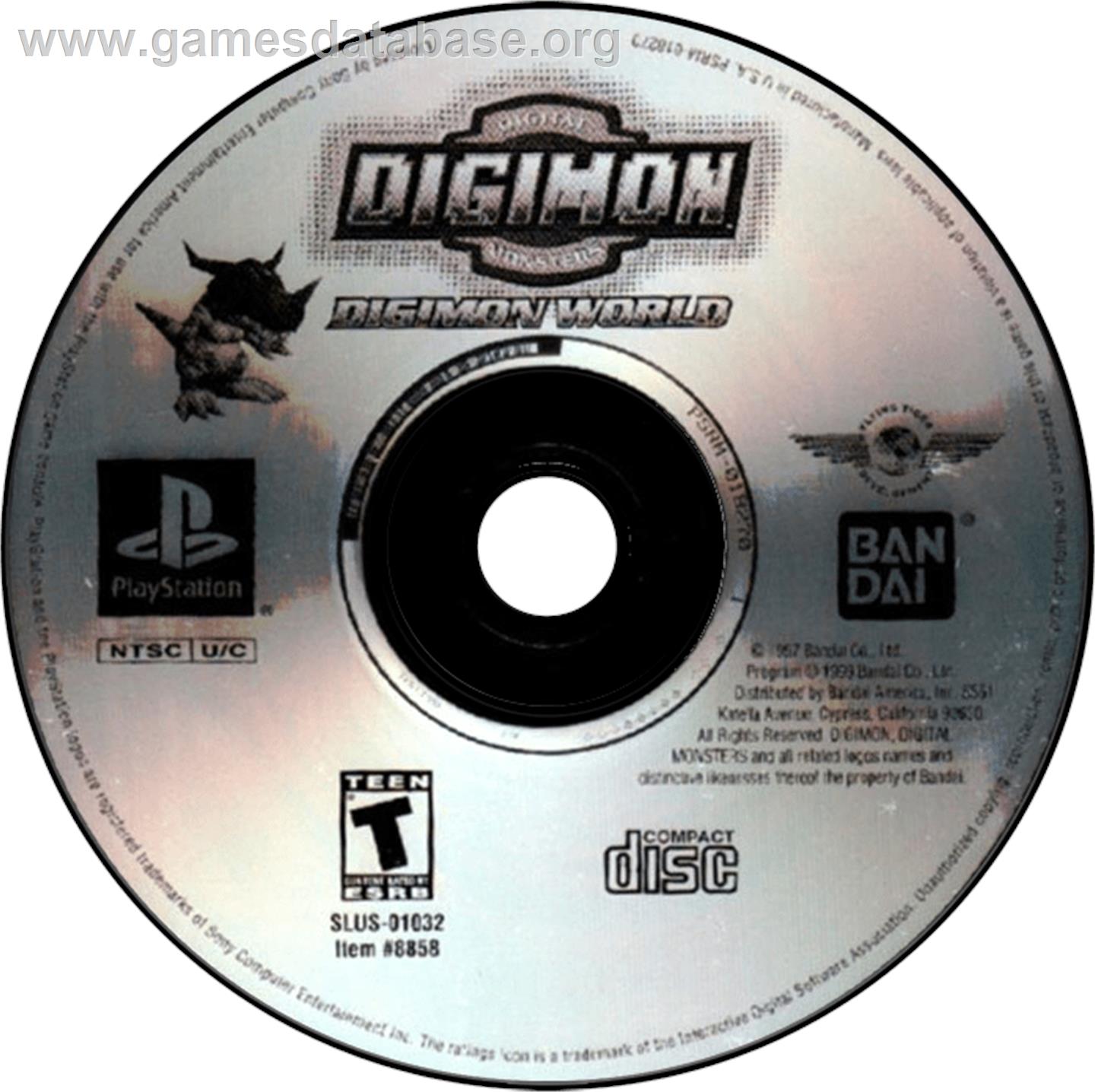 Digimon World - Sony Playstation - Artwork - Disc
