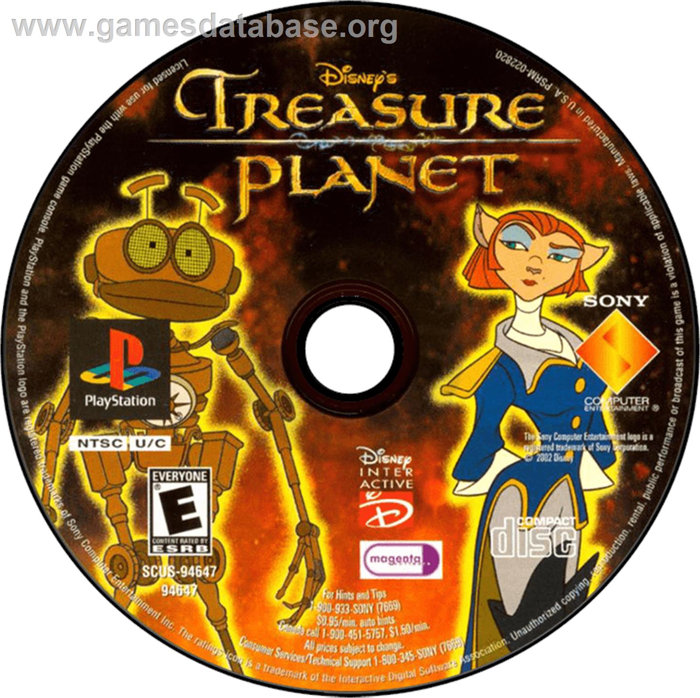 Disney's Treasure Planet - Sony Playstation - Artwork - Disc