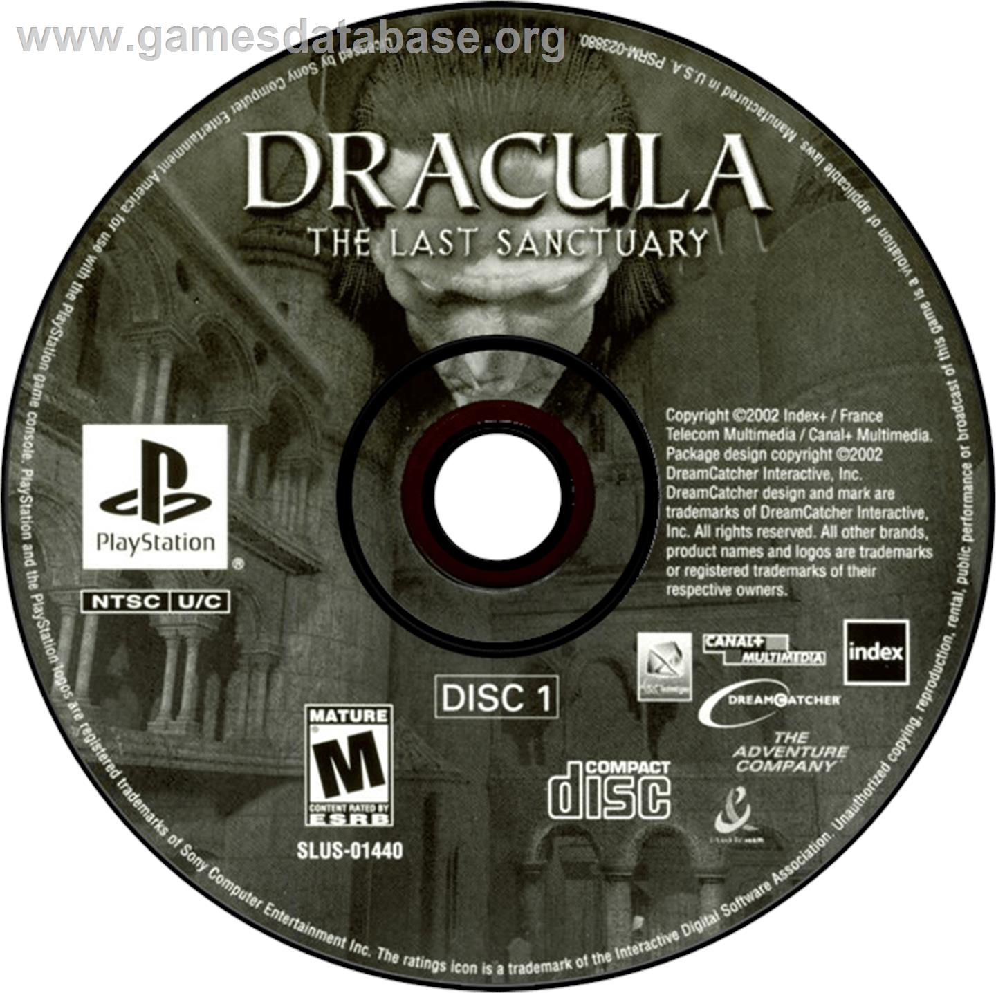 Dracula: The Last Sanctuary - Sony Playstation - Artwork - Disc