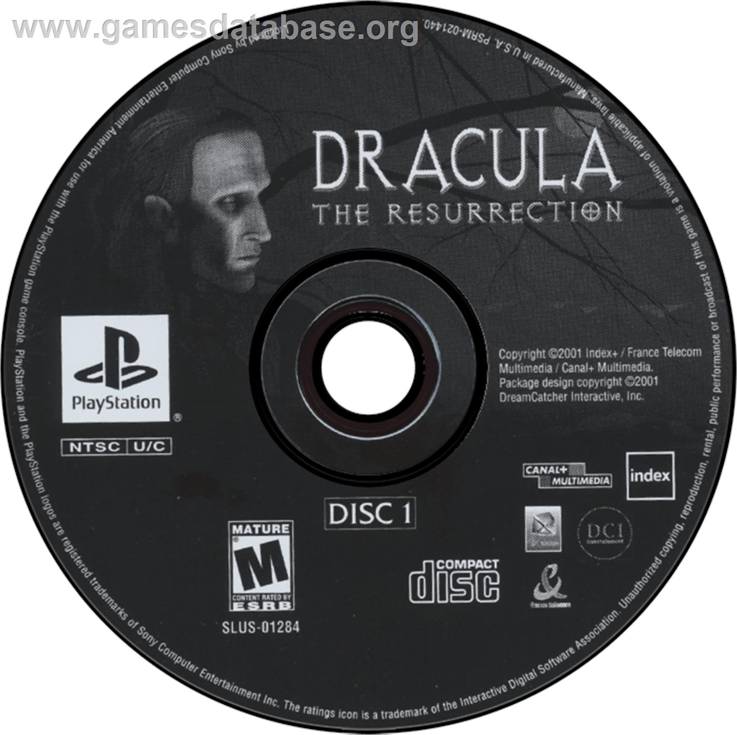 Dracula: The Resurrection - Sony Playstation - Artwork - Disc
