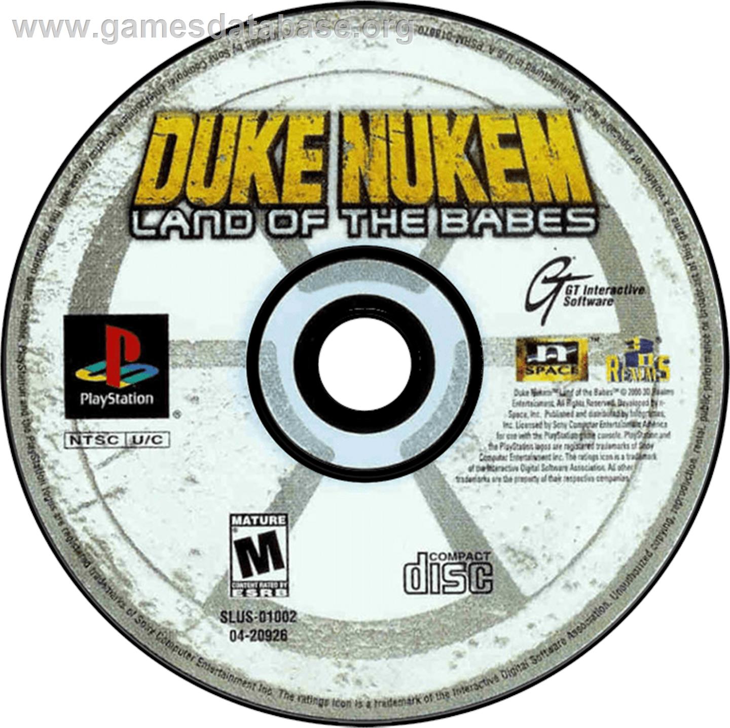 Duke Nukem: Land of the Babes - Sony Playstation - Artwork - Disc