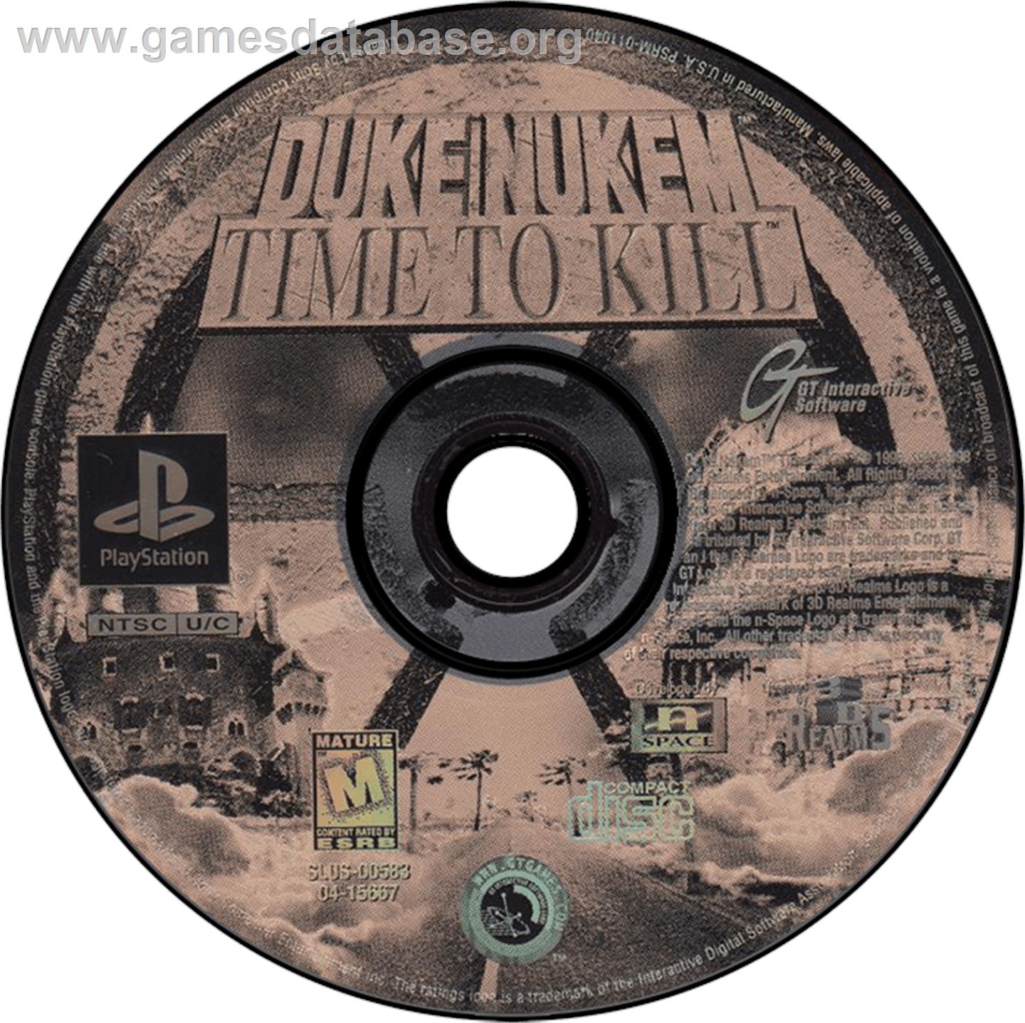 Duke Nukem: Time to Kill - Sony Playstation - Artwork - Disc