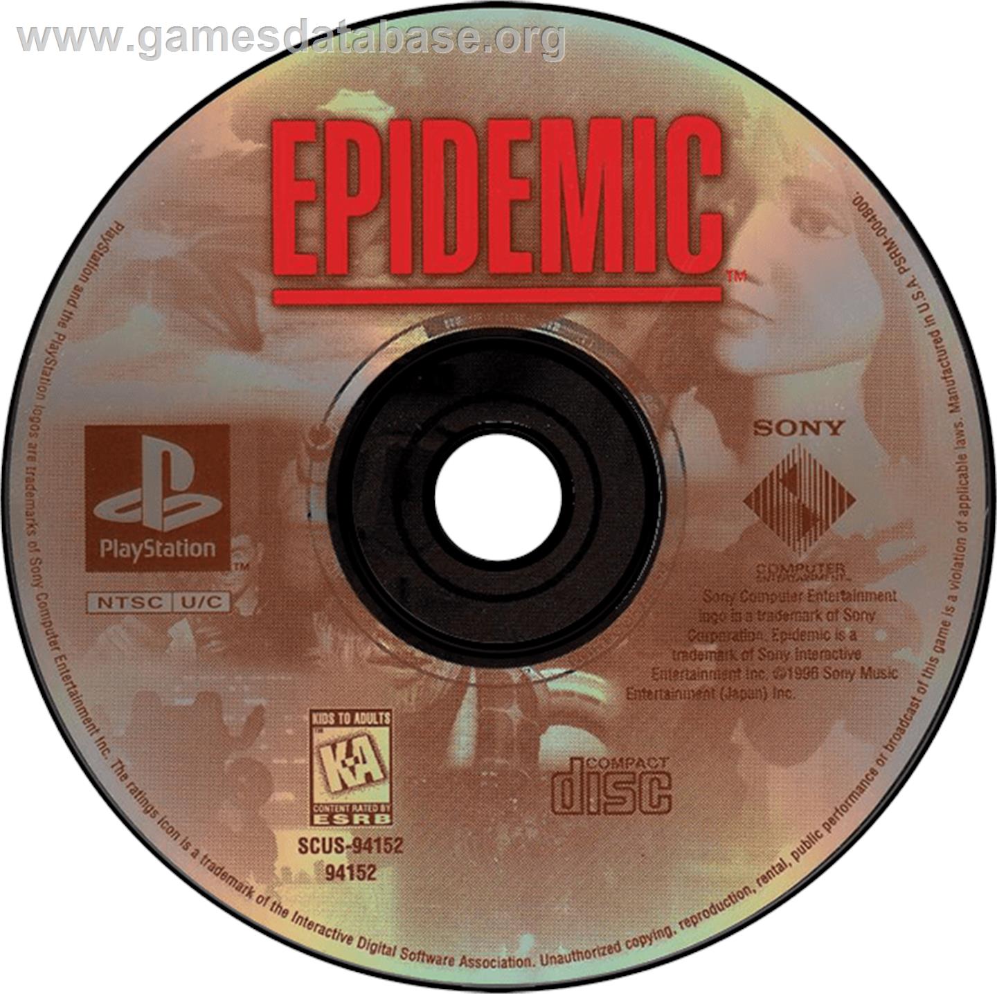 Epidemic - Sony Playstation - Artwork - Disc