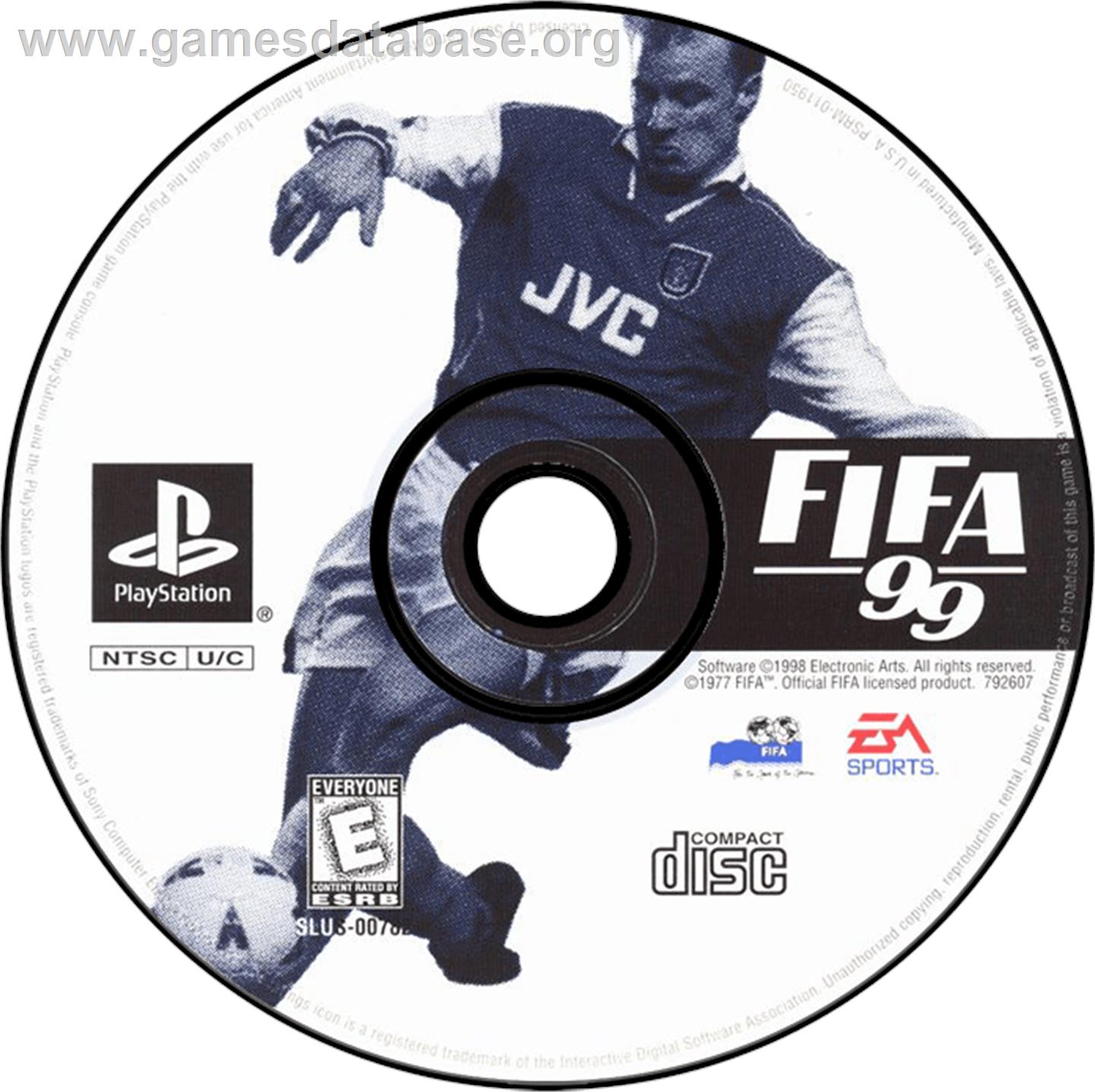 FIFA 99 - Sony Playstation - Artwork - Disc