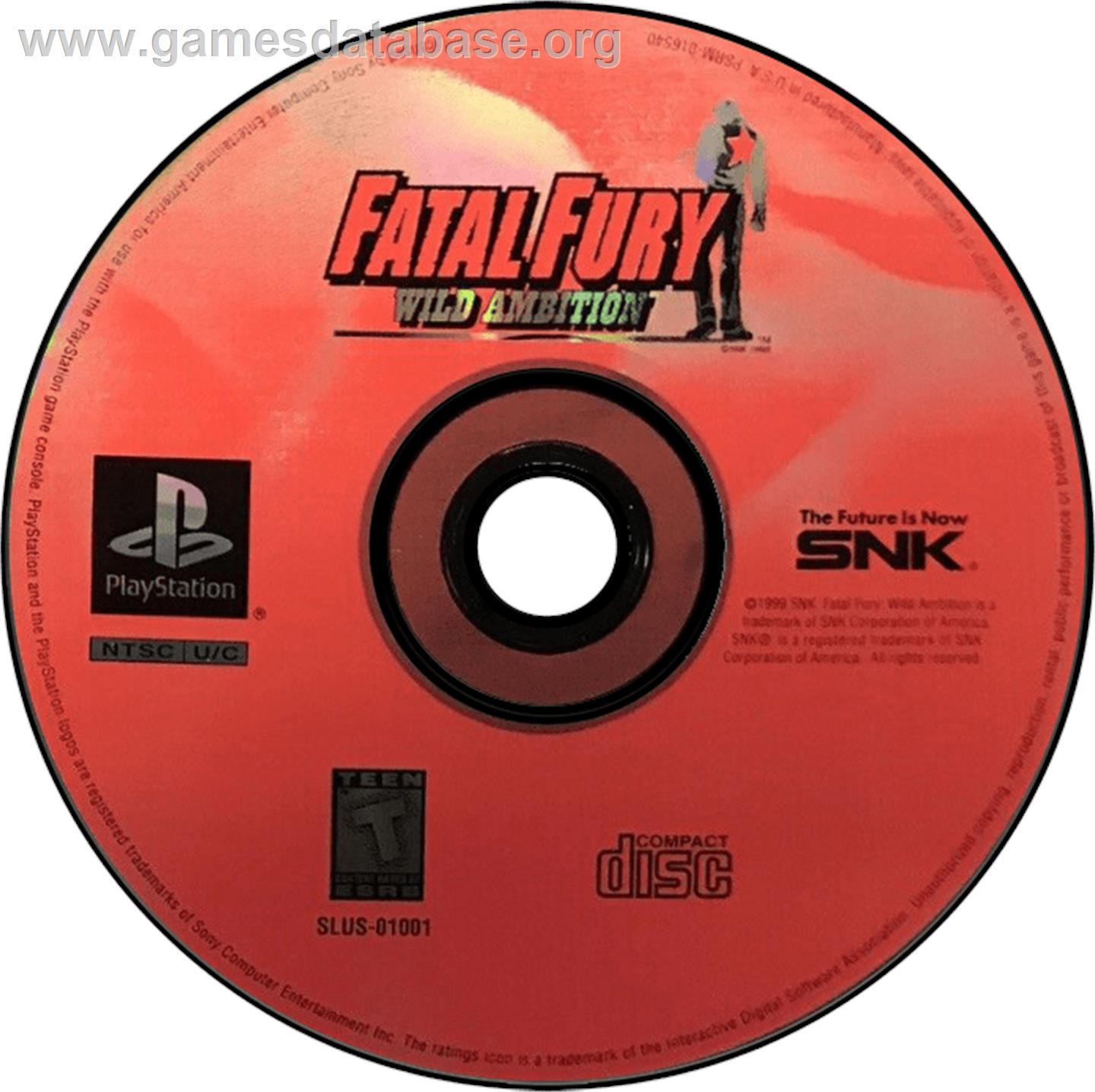 Fatal Fury: Wild Ambition - Sony Playstation - Artwork - Disc