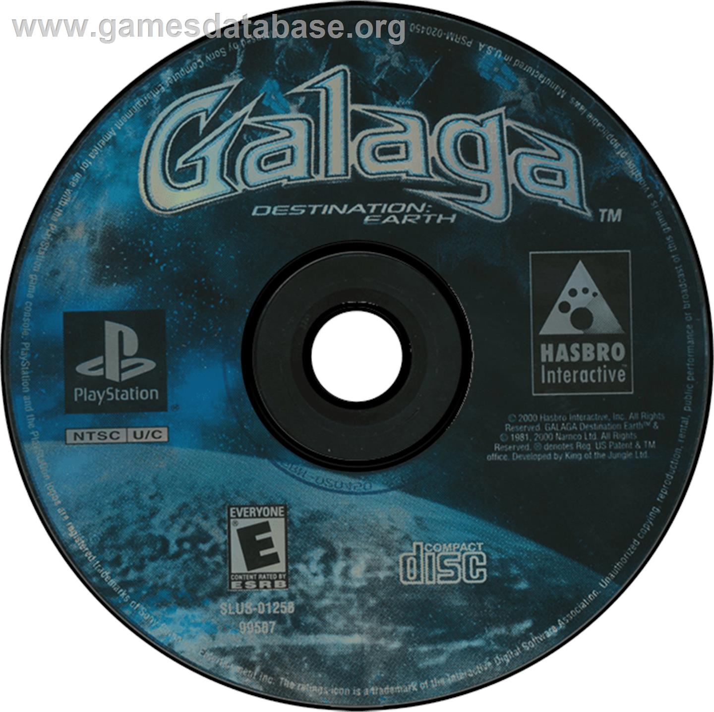 Galaga: Destination Earth - Sony Playstation - Artwork - Disc