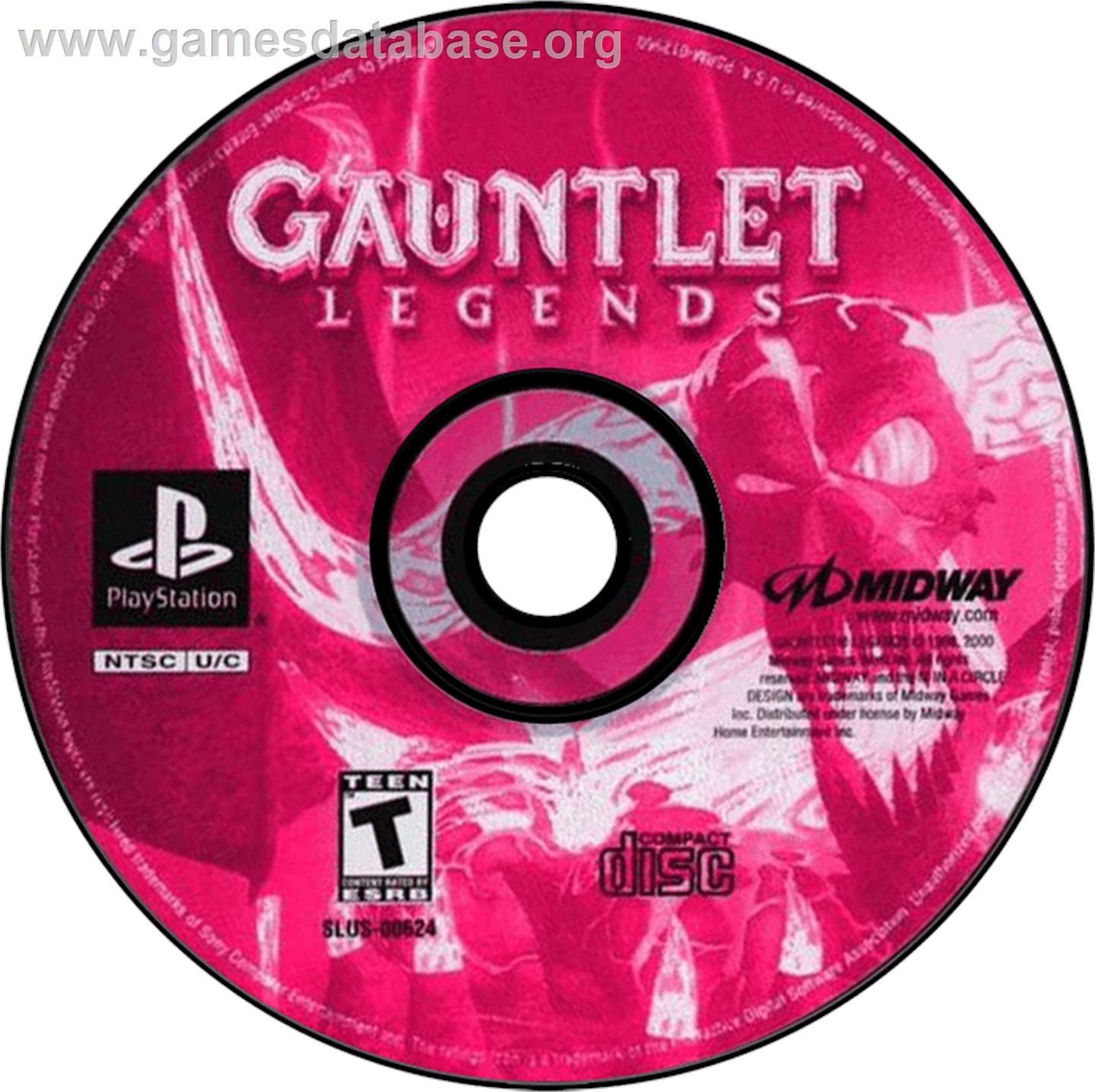 Gauntlet Legends - Sony Playstation - Artwork - Disc