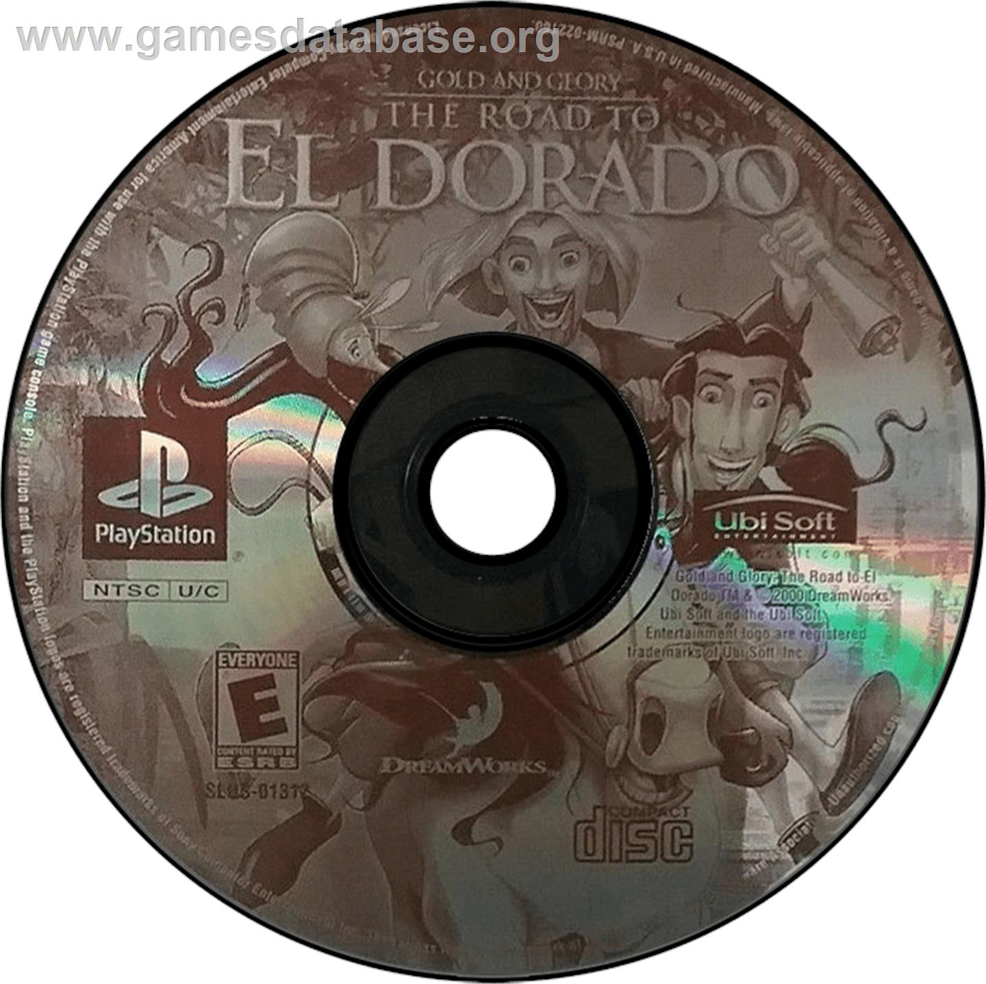 Gold and Glory: The Road to El Dorado - Sony Playstation - Artwork - Disc